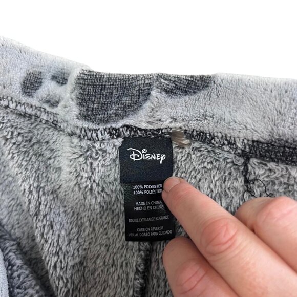 Disney fleece pajamas gray mickey mouse soft long sleeve pullover joggers XXL - Picture 3 of 11
